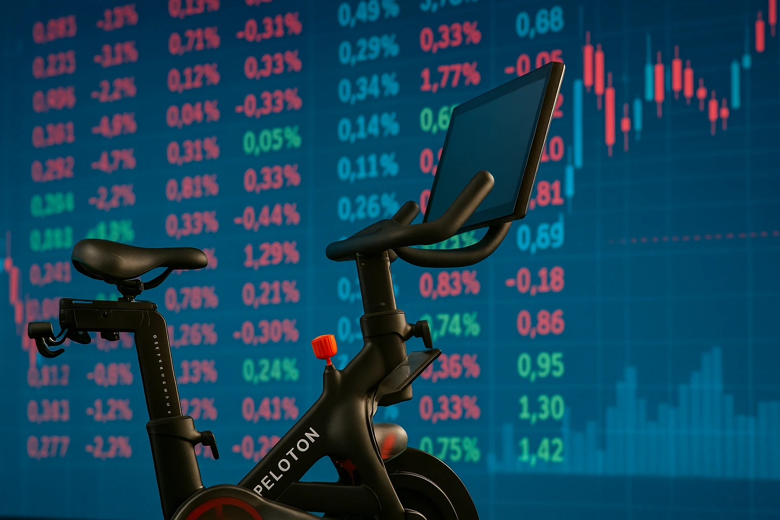 Peloton stock price change