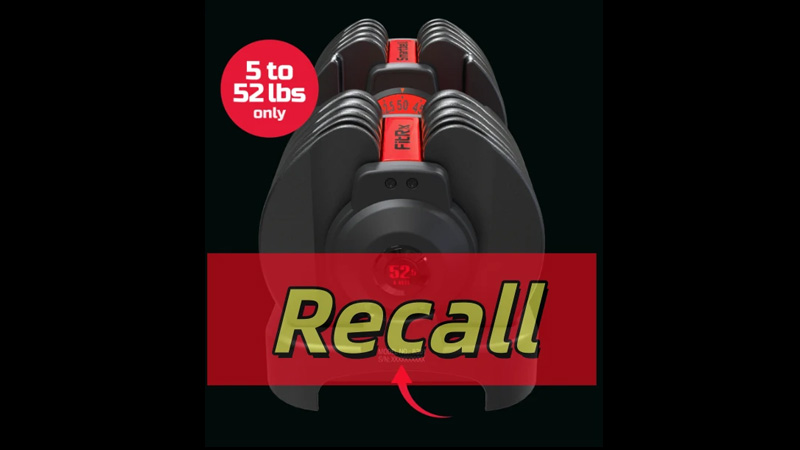 Tzumi Electronics Recalls FitRx SmartBell Quick-Select Adjustable Dumbbells Due to Impact Hazard Posing Serious Injury Risk