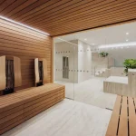 sauna room inside Virgin Active's new Mayfair club